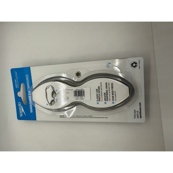 SPEEDO Competitive Vanquished 2.0 Mirrored Silver Swimming Goggles New - Picture 2 of 13